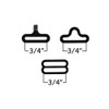 Adjustable Bow Tie Hardware Clips - 3/4" Black Metal -