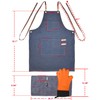 Megawodar Grilling Apron Set Include 1 BBQ Glove,1 Bottle Opener,1