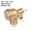 SENRISE Air Compressor Check Valve, Brass, 3-Way Male Threaded, 3/8"