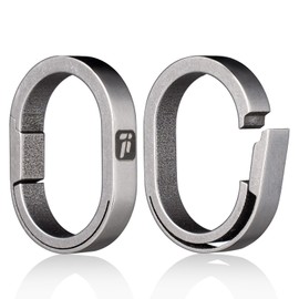 FEGVE Titanium Small Key Chain Rings, Quick Release Connecting Keychain Mini Carabiner for Keys Wristlet Bag