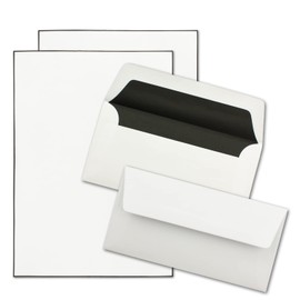 25x Mourning Paper Sets DIN A4 with white envelopes, black lined - Writing paper with handmade black border - Writing paper for condolences