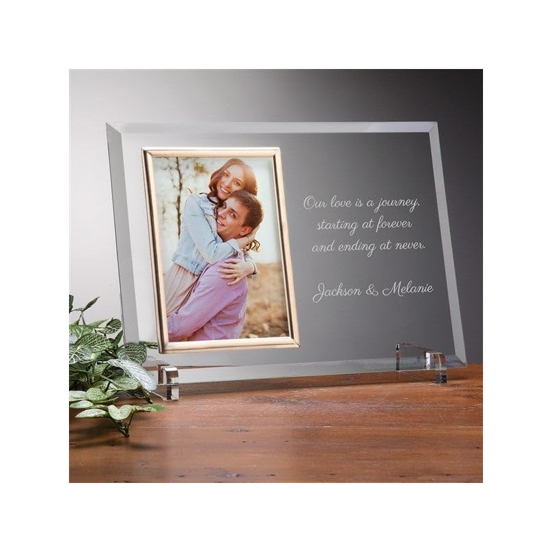 Personalization Universe Engraved Message Glass Vertical Picture Frame