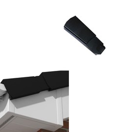 Klober Dry Verge Black Left Hand Units - Plastic Roof Line End Cap for Gable/Apex
