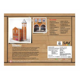 The CityBuilder FIRE Station Cardboard Model Making Kit - O Scale Model Railroad Building