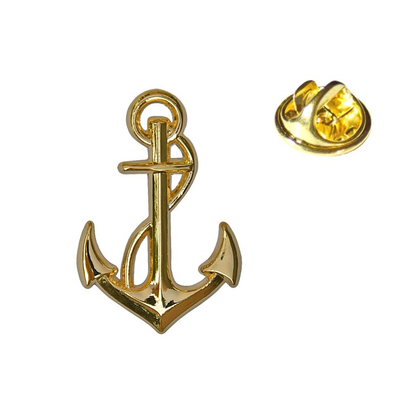 MADSea Elbsegler Premium Cloth with Motif Pin Anchor Gold Black
