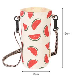 Carry Bag for Water Bottles, Water Bottle Cover with Adjustable Shoulder Strap, Bottle Holder, Water Bottle Holder for Hanging, Drinking Bottle Holder for Hiking, Running, Cycling, Hunting, red, M