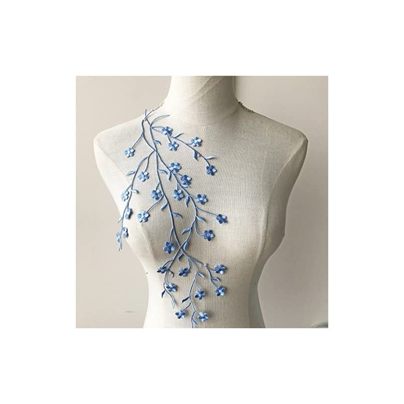 Selene Iron on Applique Embellishment Flower Leaf Vines Embroidery Applique