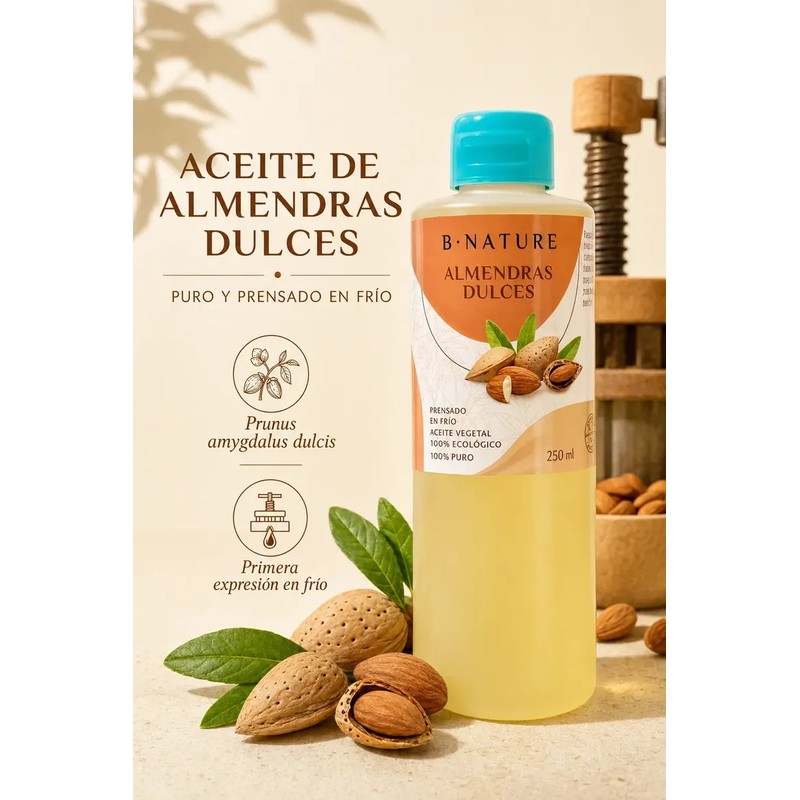 Aceite De Almendras Dulces B Nature 250 Ml Puro Natural
