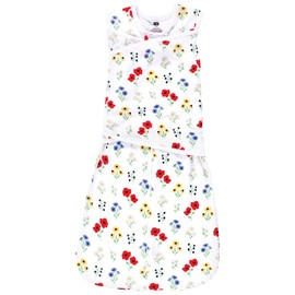 Hudson Baby Infant Girl Convertible Swaddle Sleep Sack, Wildflower, 0-3 Months