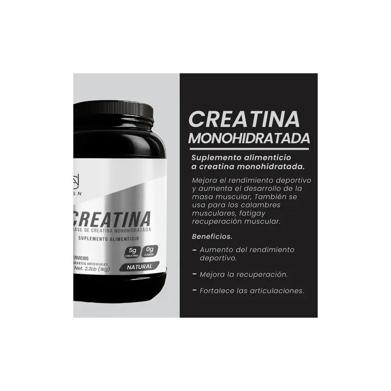 Creatina Monohidratada En Polvo Psn 1kg Sabores Natural