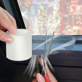 Transparent Window Weather Sealing Tape、 Weather Stripping Residue-Free Clear Window Insulation Tape for Doors Windows and Shower Glass Gaps（2IN*30FT）