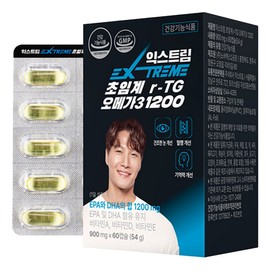 Extreme Supercritical RTG Omega-3 1200, 60 tablets, 1 pack / 익스트림 초임계 알티지 오메가3 1200, 60정, 1개