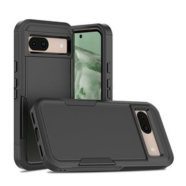 ZUSLAB Rugged Case for Pixel 8a Defender Protective Heavy Duty Shockproof Dustproof Cover for Google (2024) - Black
