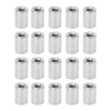 20Pcs Coupling Nut Round Rod Connector 304 Stainless Steel Female