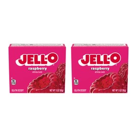 Jell-O Raspberry Gelatin Dessert Mix, 3 oz Box (Pack of 2)