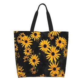 Hulnulnu Tropical Sunflower Tote Bag for Women Travel Work Shopping Grocery Top Handle Purses Large Totes Reusable Handbags Shoulder Bags