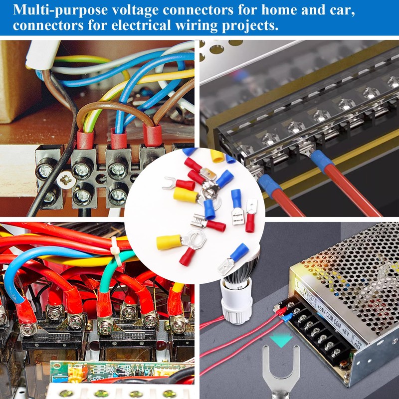 Tnisesm 300PCS Insulated Wire Crimp Connectors Assortment Kit with Ring,