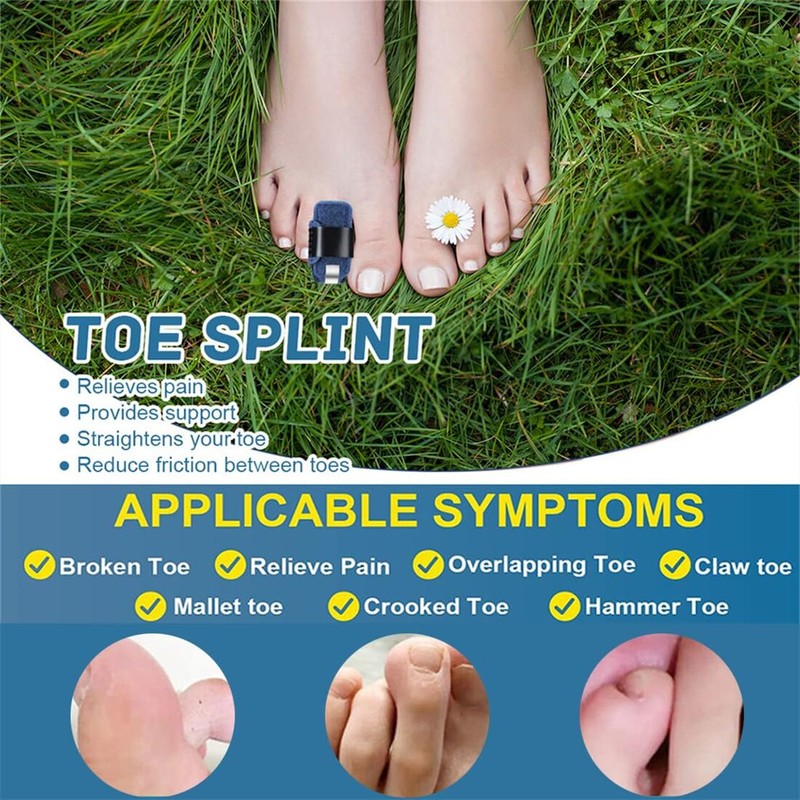 YJWZWE Toe Splint for Broken Toe U-Shaped Toe Corrector Brace