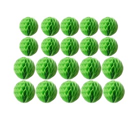 ZGjoy 20pcs Honeycomb Balls - Party Decoration Paper Flower Balls Tissue Paper Pom Poms for Baby Shower Birthday Wedding Home Decor (3in+6in, Grass-Green)