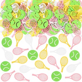 100PCS Tennis Confetti Pink Green White Tennis Ball Table Confetti for Boy Girl Happy Birthday Sports Party Ball Game Sports Theme Party Supplies Decoration