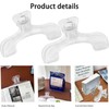 Lyfengdeam2 PiecesTransparent Book Page Holder Clips, Portable Reading Book Openers