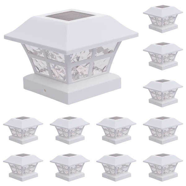GreenLighting Evolve White Solar Post Cap Lights - 4x4 Post