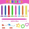 20 Pop Tubes Fidget Toys, 16 Mini Tubos Sensoriales y