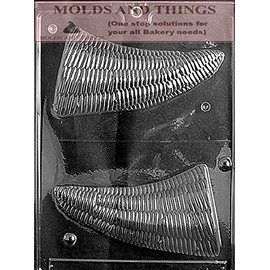 MOLDS AND THINGS Hollow Cornucopia (Solid) Chocolate Candy Mold with Copywrited Molding Instruction