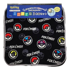 Shobido PK43084 3P Mini Towel PK2210 Pokeball