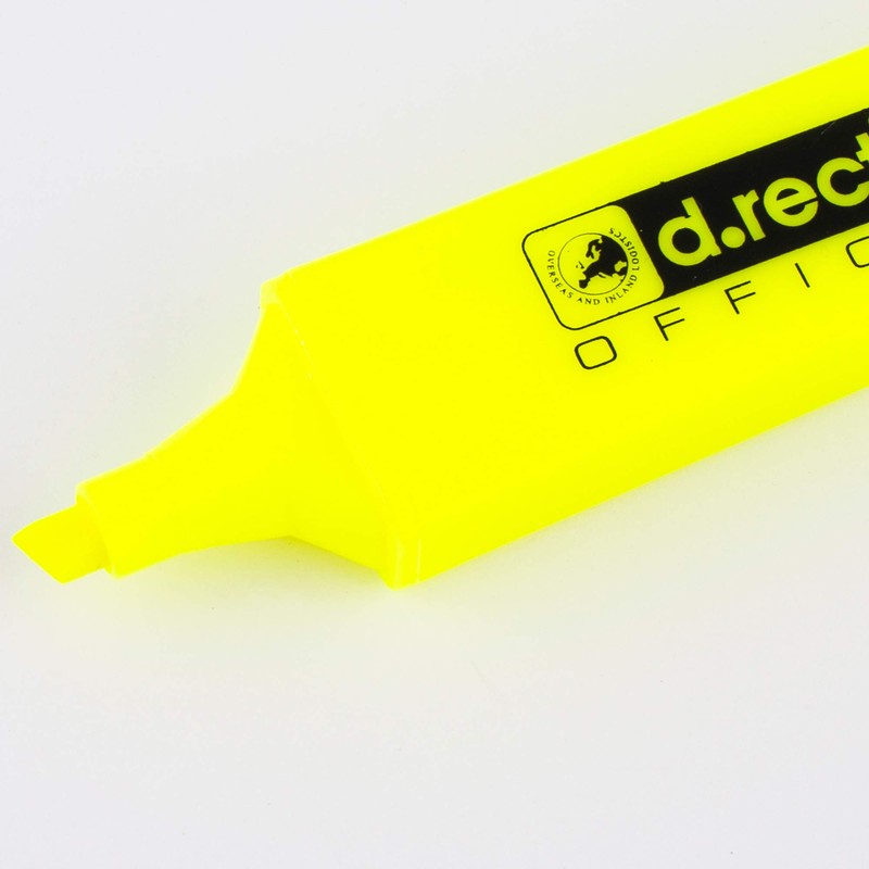 D.RECT 1127 Highlighter with Chisel Tip Yellow 1