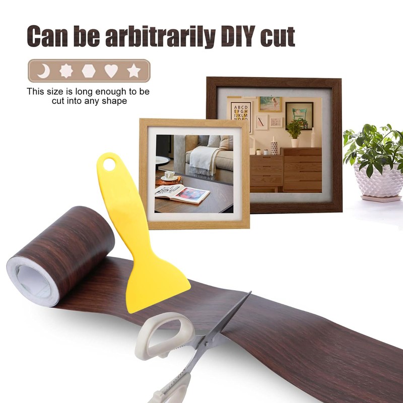 4" X33' Size Realistic Wood Grain Repair Tape, Self Adhesive