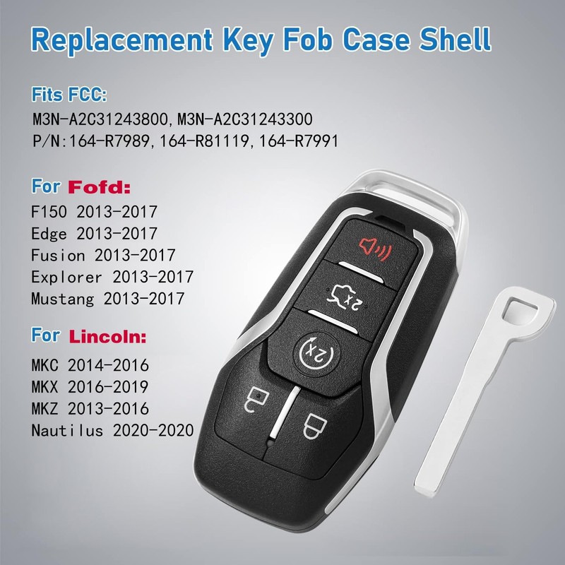 Keyless Entry Remote Smart Key Fob Shell Case Button Pad