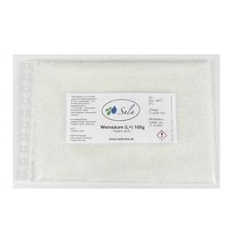Sala Tartaric Acid Semolina E 334 Food Grade 100 g Bag
