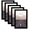 Fisnish 11x17 Picture Frame Set of 5, Black Poster Frame