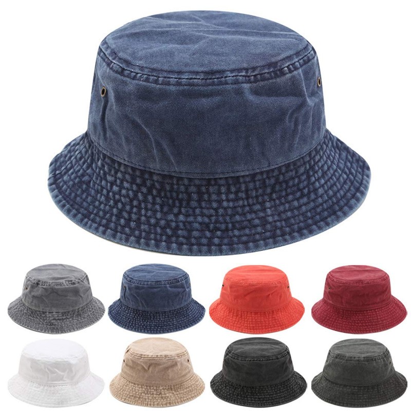 Yixda Vintage Cotton Fishing Hat Sun Hat Washed Retro Outdoor