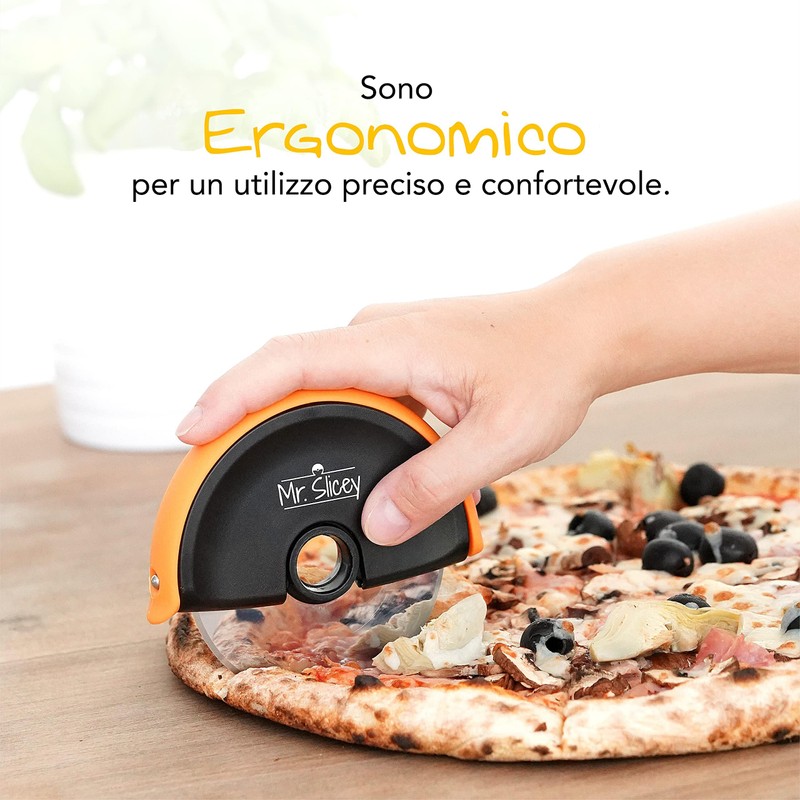 Helperfect Mr. Slicey Pizza Cutter, Perfect Slices Every Time, Extra