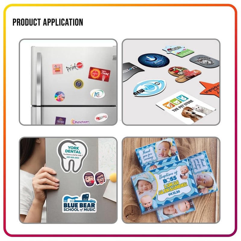 Magnetic Sheets with Adhesive Backing for Crafts, DIY 12 Pack.