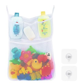 LEMONSTONE Toy Net Bathtub, Bath Toy Storage with 2 Self-Adhesive Hooks, Bath Net for Toys, Bath Toy Storage, Bath Net for Toys
