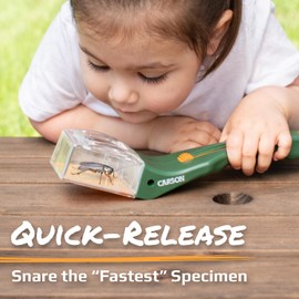 Carson BugView 5X Magnifying Glass Quick-Release Bug Catcher Indoor and Outdoor Tool for Kids or Adults (HU-10)