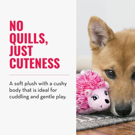 KONG - Comfort HedgeHug Puppy - Indoor Cuddle Squeaky Plush Dog Toy - for Large Dogs