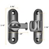 Barn Door Latches,90/180 Degree Gate Lock,Flip Gate Latches Hardware,Zinc Alloy