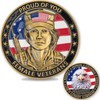 Female Veteran Challenge Coin with Clear Protective Case - Patriotic
