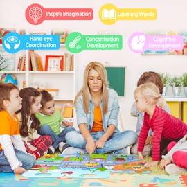 Reusable Sticker Books for Kids,Visfun Jelly Quiet Book Fun Travel Stickers Waterproof Toddler Sticker Activity Busy Book for Toddlers, Birthday Gifts for Boys and Girls (Vehicles+Dinosaurs+Animals)