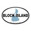 CafePress Block Island RI Oval Design. Oval Car Bumper Sticker