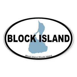 CafePress Block Island RI Oval Design. Oval Car Bumper Sticker
