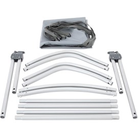 Bimini Tops for Boats Fit for Intex Excursion 5 & 4, Mariner 4 & 3, Seahawk 2, 3 & 4, and Challenger 3, 5'3" x 4'1 x 4'1", Gray, Boat Sun Umbrella Shade Canopy Cover 5-Year Replacement (Only Top)