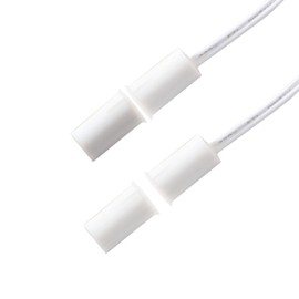 Ohamtes 2 Sets White RC-33 NC Recessed Switch Door Window Sensors Magnetic Reed Switch Cabinet Light Bar Sensors