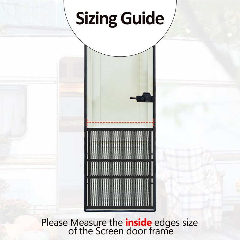 Kessainely RV Entry Screen Door Grille,Upgraded Adjustable 16-31 in Width,