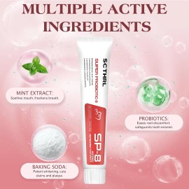 SP-8 Probiotic Ultra Whitening Toothpaste Upgraded, SP-8 New Version Fluoride...