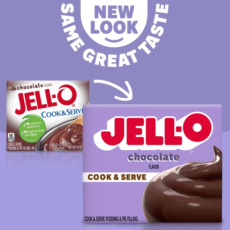 JELLO Chocolate Pie Filling Mix (3.4oz Boxes, Pack of 6)